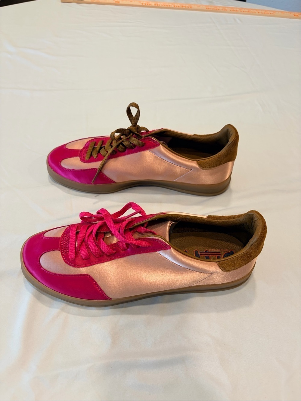 Jeffrey Campbell - Pink Red Satin Suede Sneaker - 9